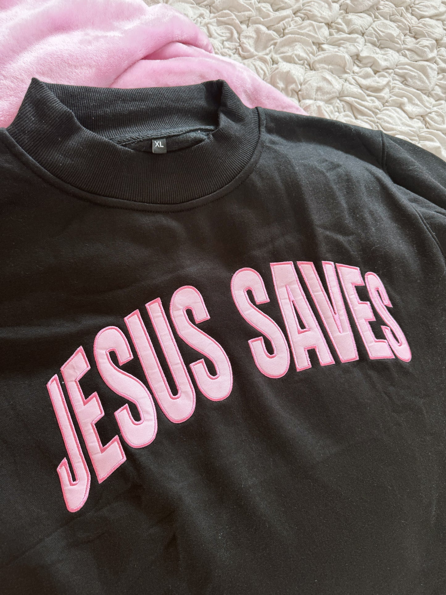 JESUS SAVES Mockneck - L/XL