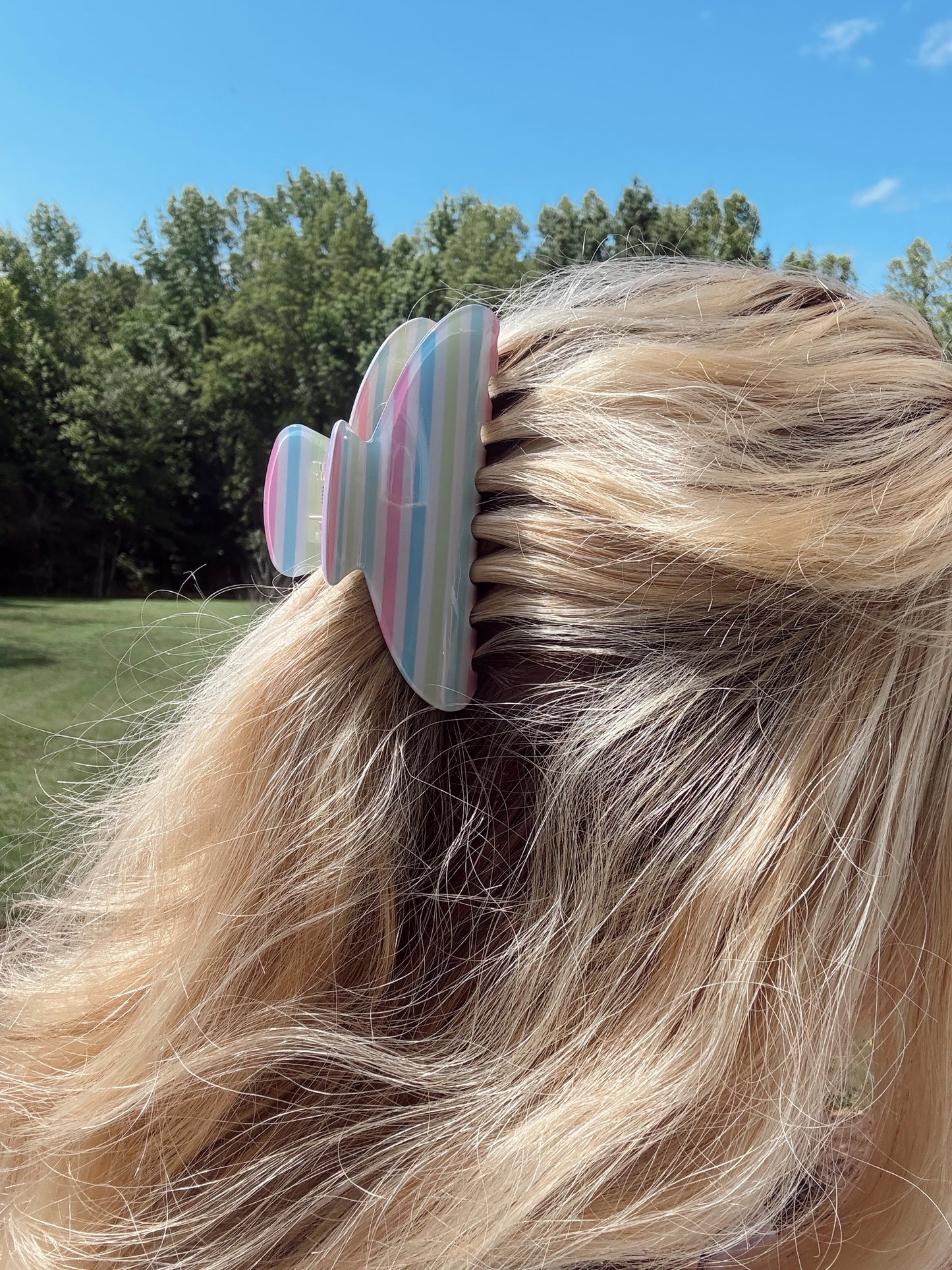 The Boardwalk Stripe Claw Clip