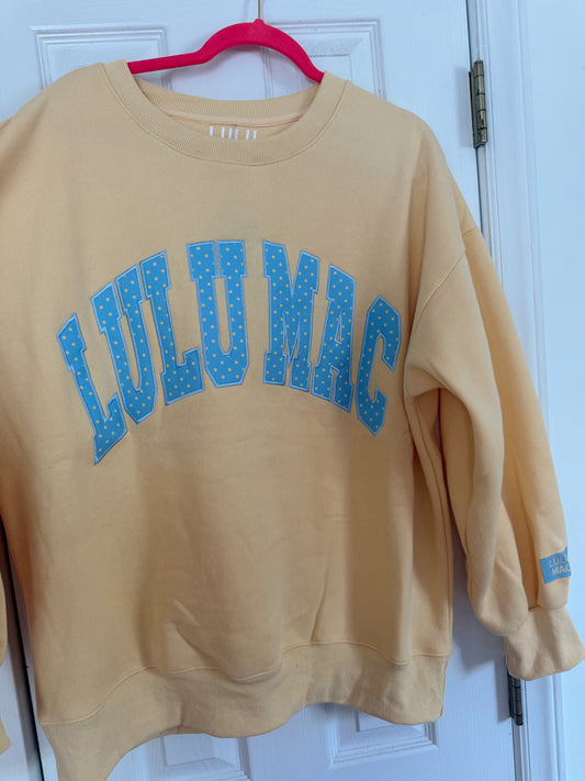 LULU MAC - Butter/Blue Polka Dot Crew