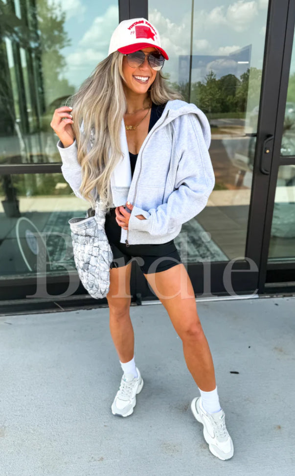 Light Gray Zip Down Jacket