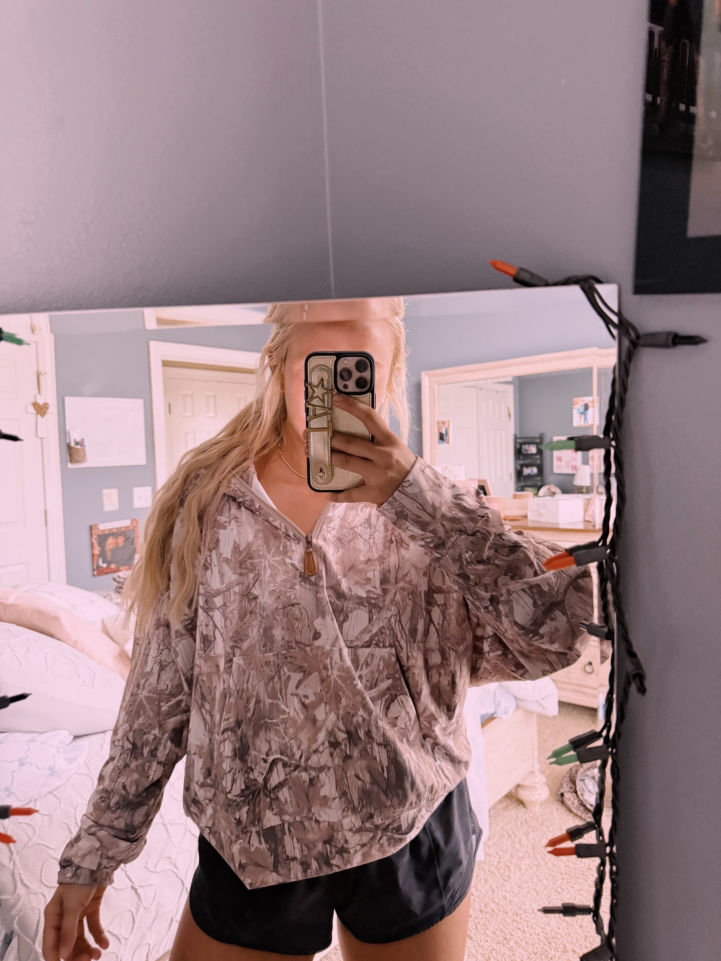 Dark Camo Quarter Zip - XL