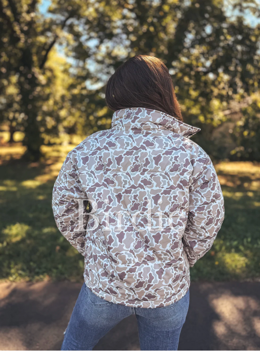 Reversible Puffer Jacket in Duck Camo