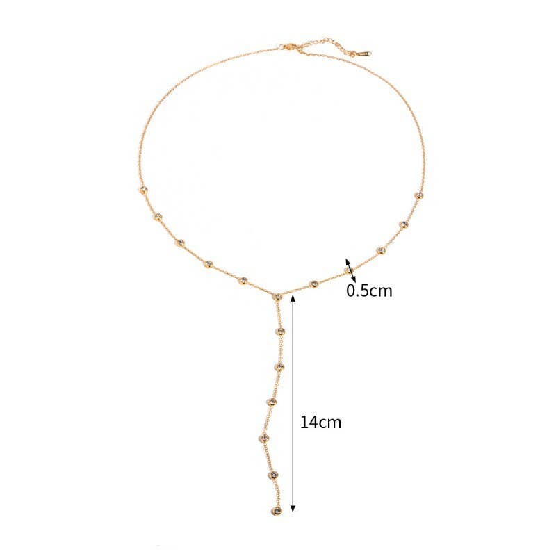 Sparkle Drop Lariat Necklace