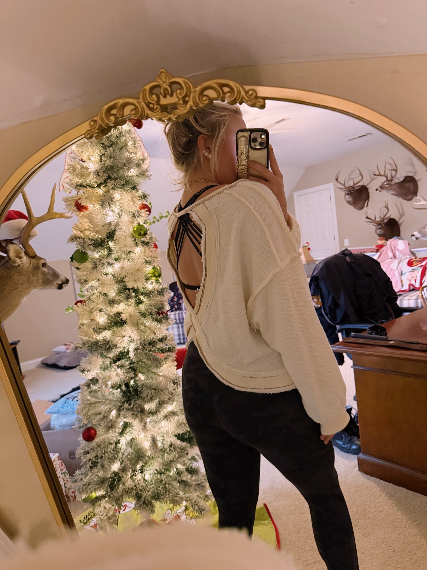 Open Back LS - Cream