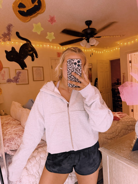 Light Gray Zip Down Jacket