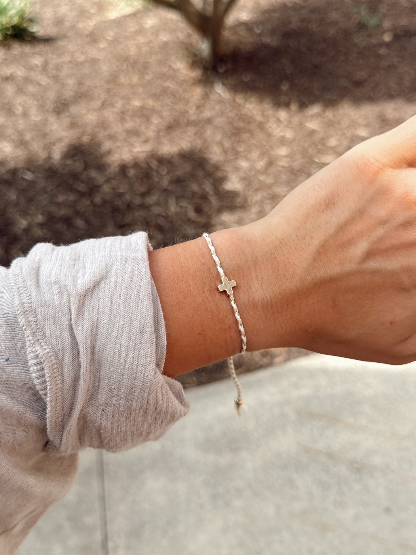 Faithful Cross Cord Bracelet