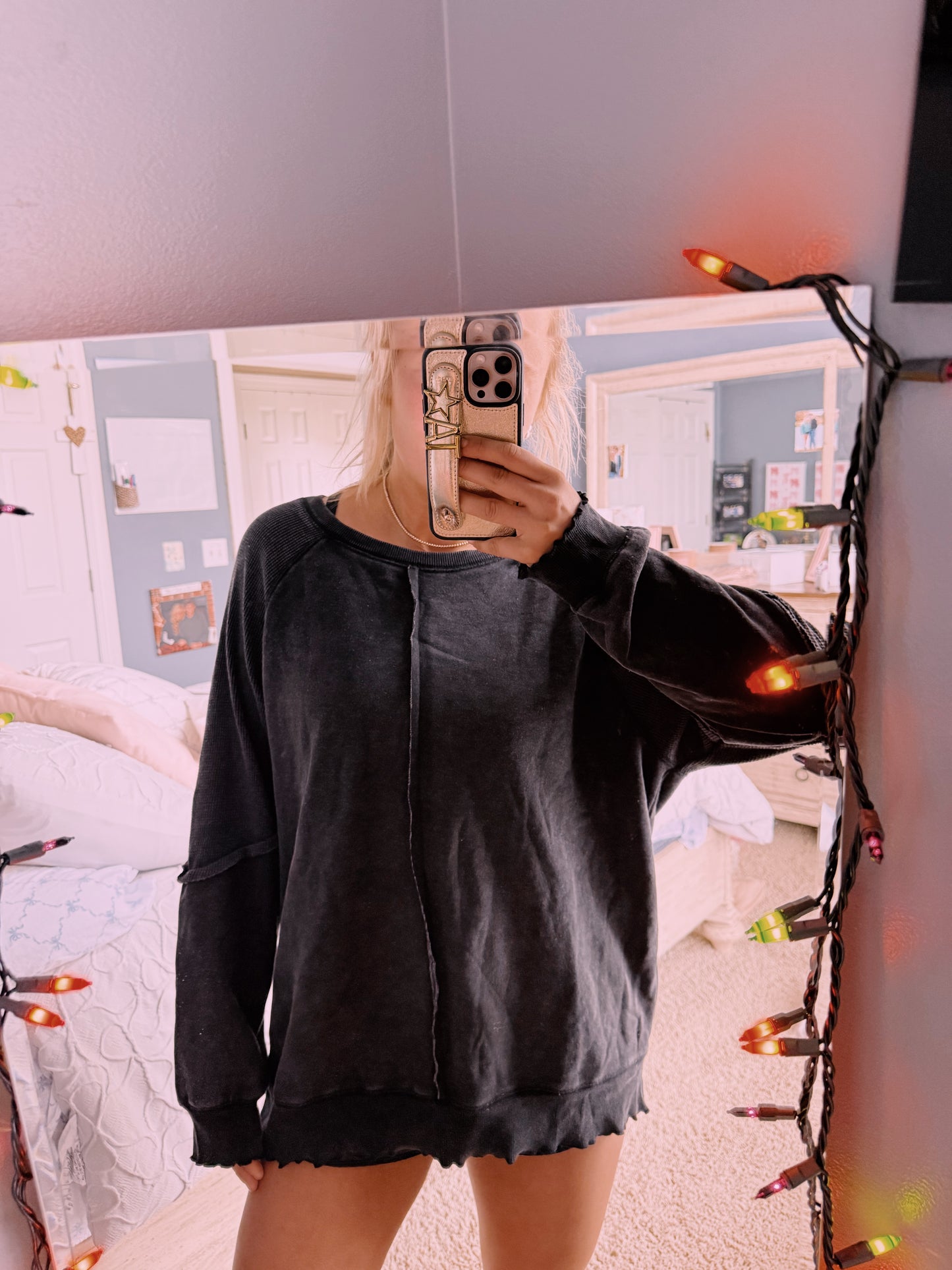 Black Corded Crew