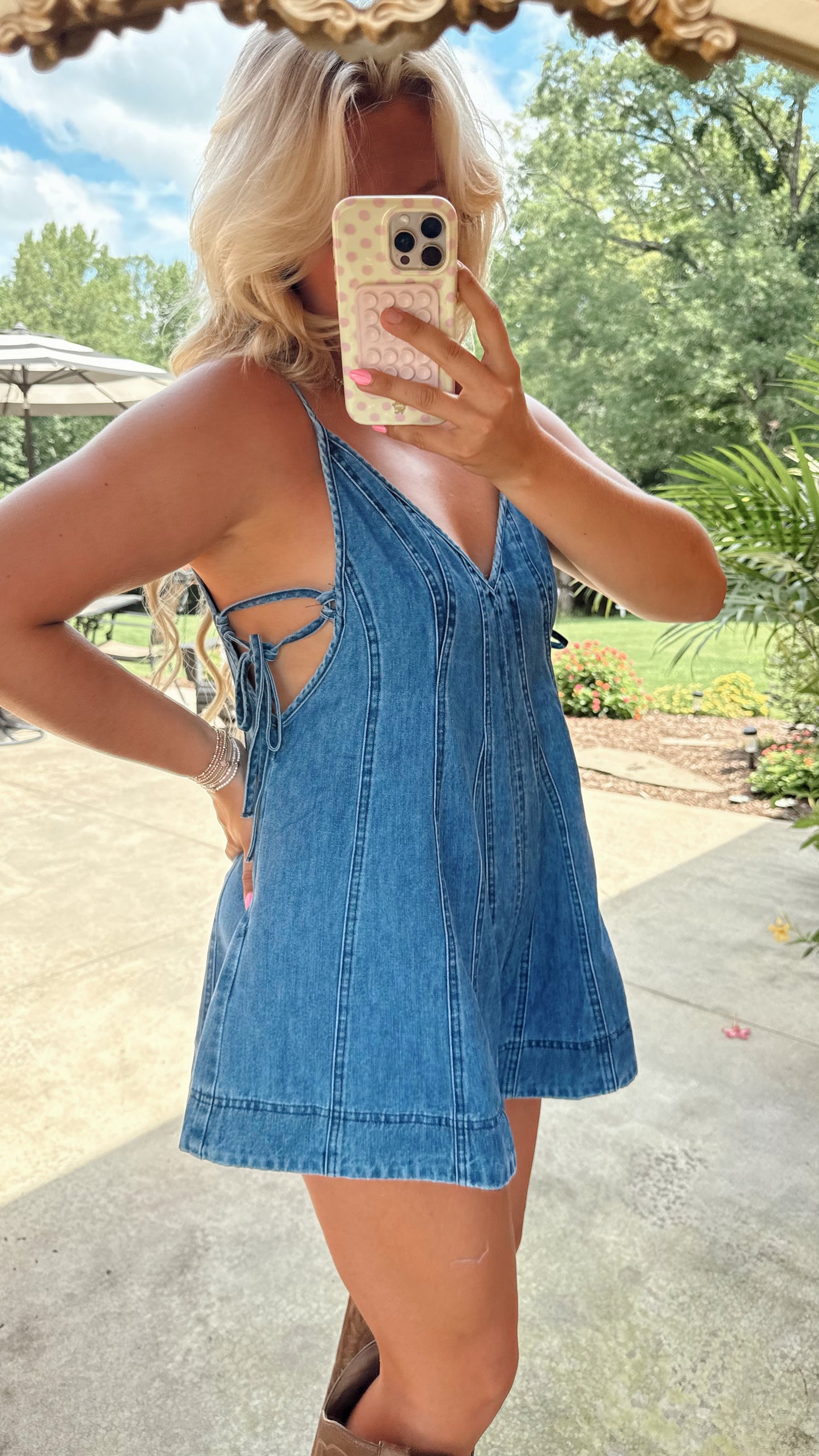 DENIM & KICKOFFS ROMPER