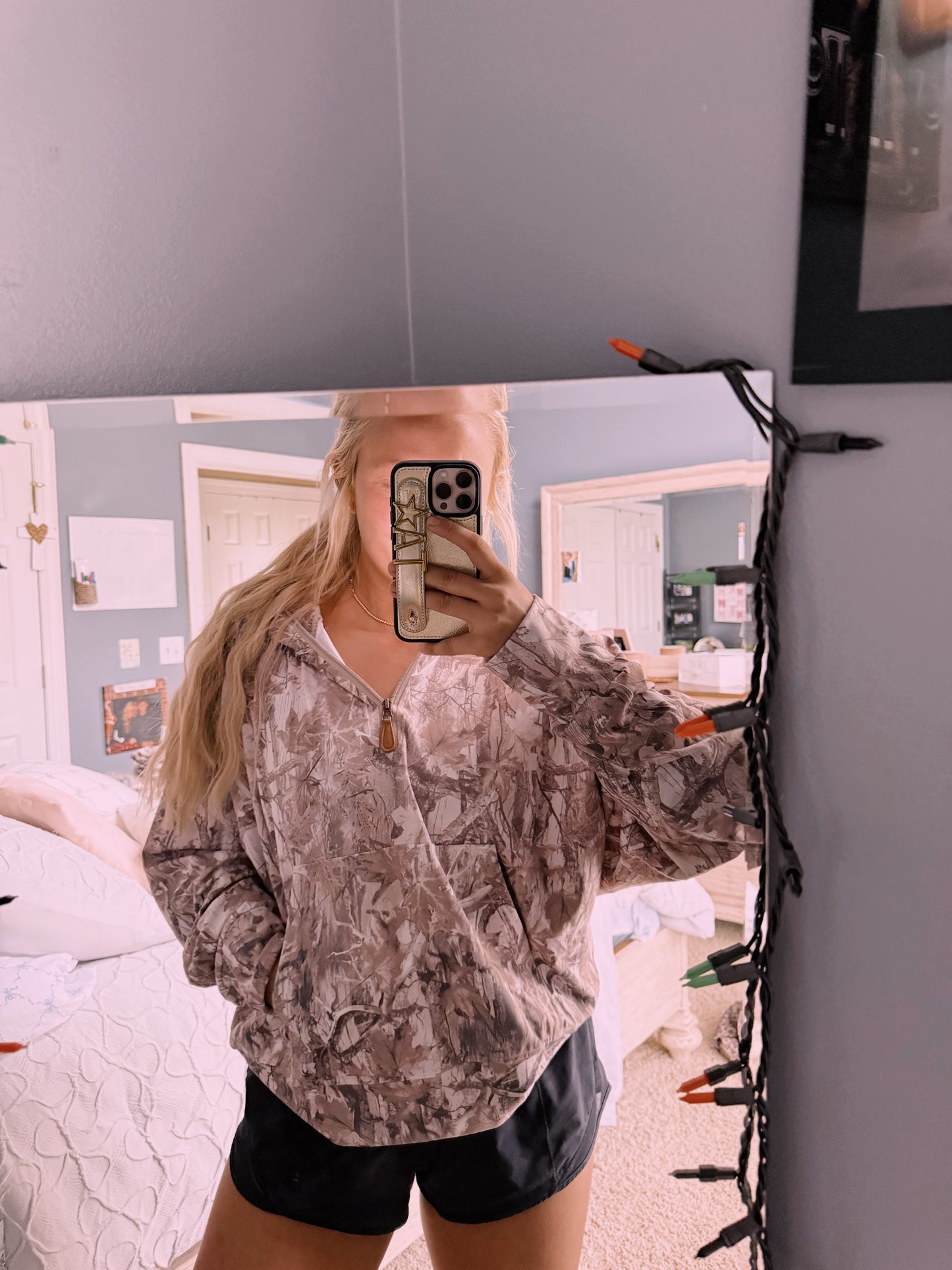 Dark Camo Quarter Zip - XL