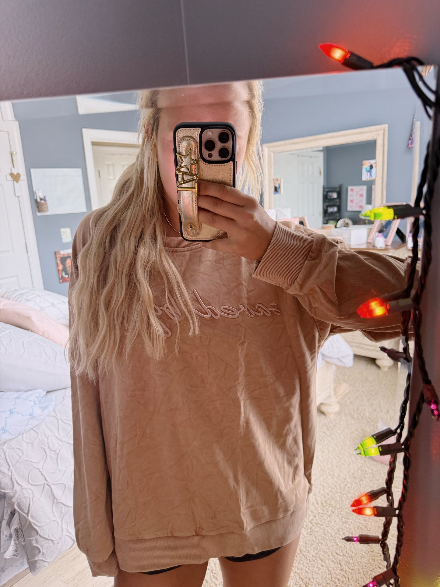 Saved By Grace Embroidered Crew