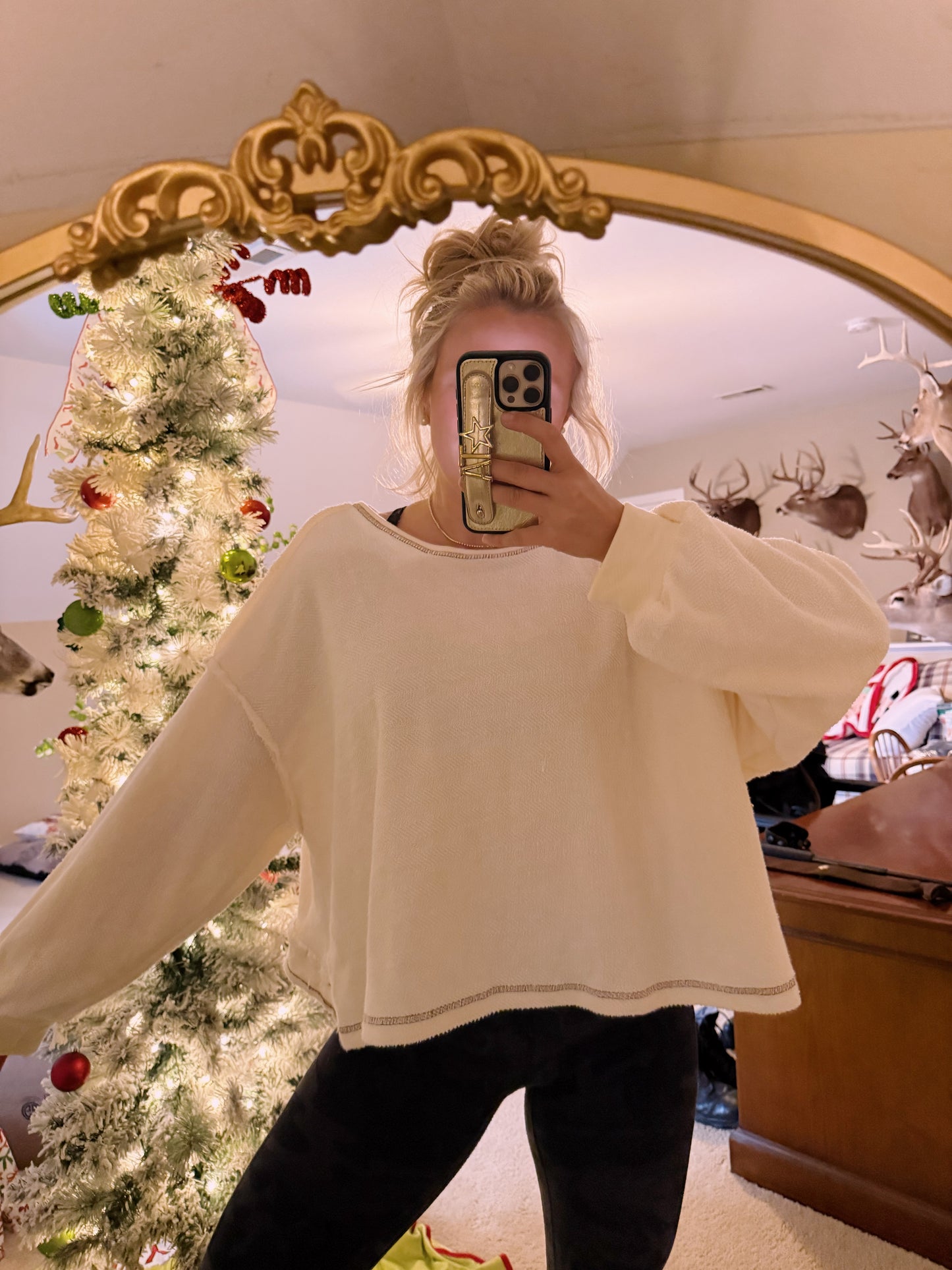 Open Back LS - Cream