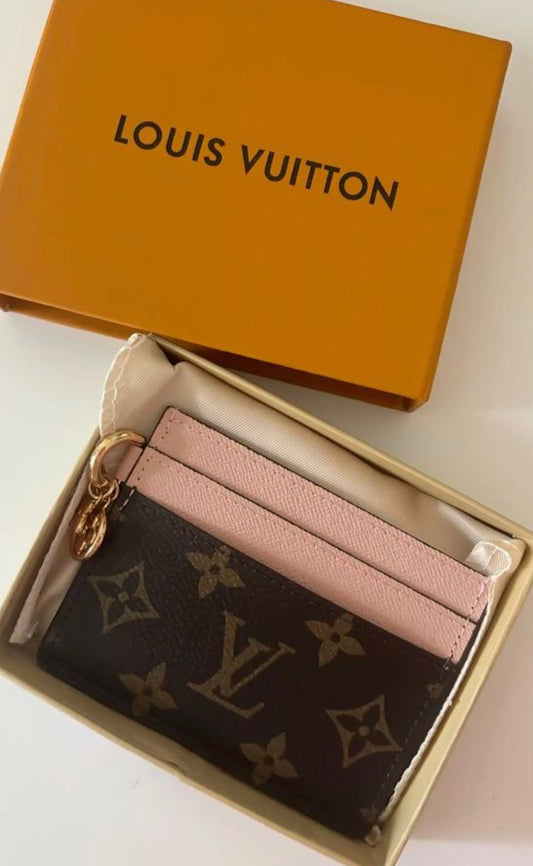 Pink/Brown Lily Cardholder