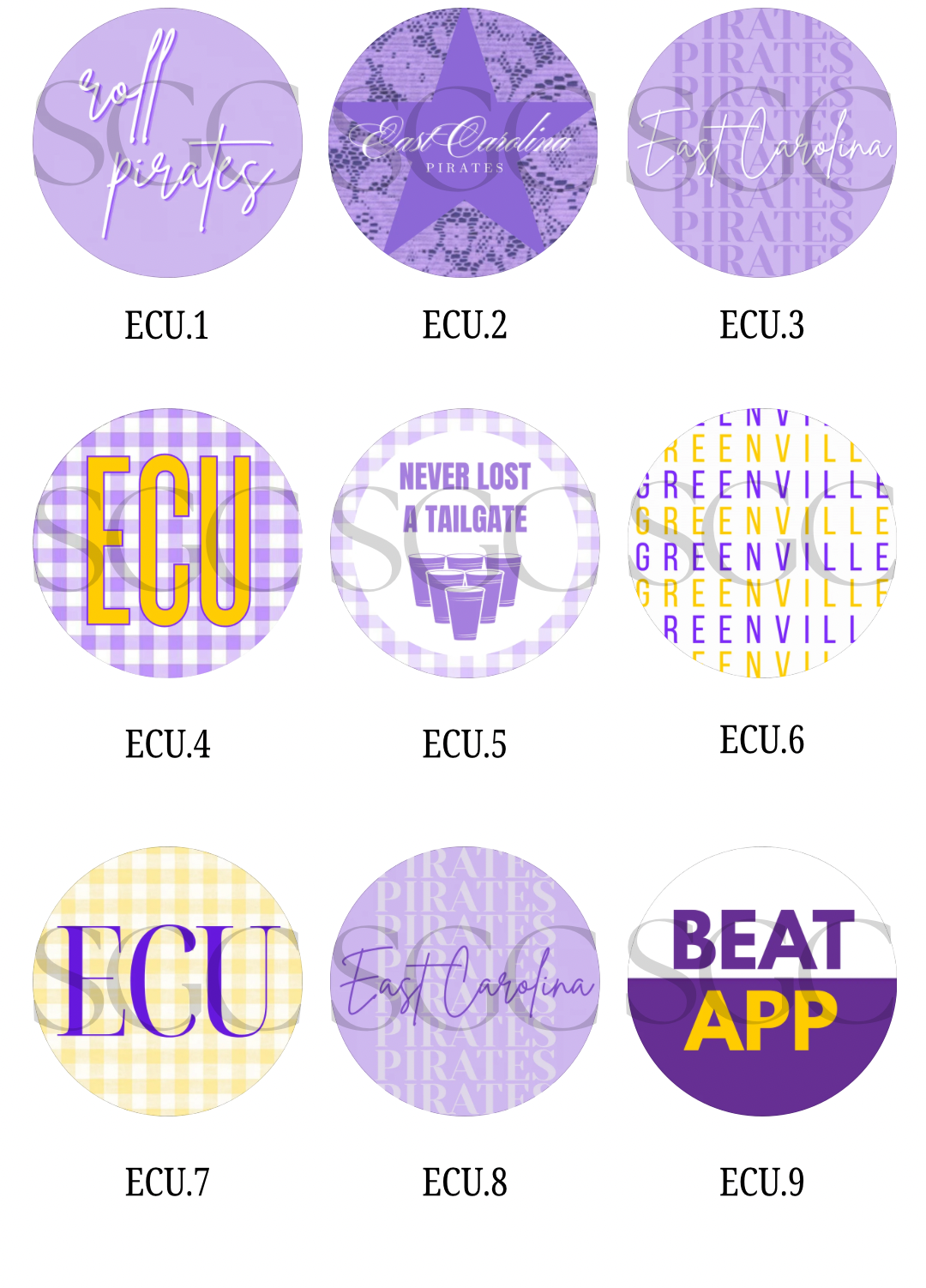ECU GAMEDAY PINS
