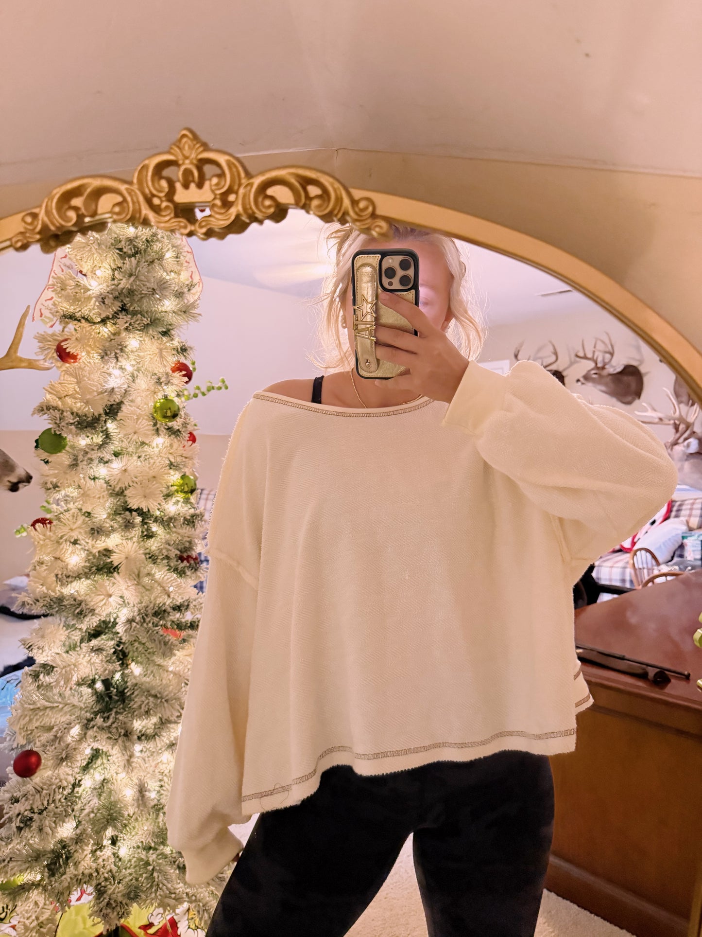 Open Back LS - Cream