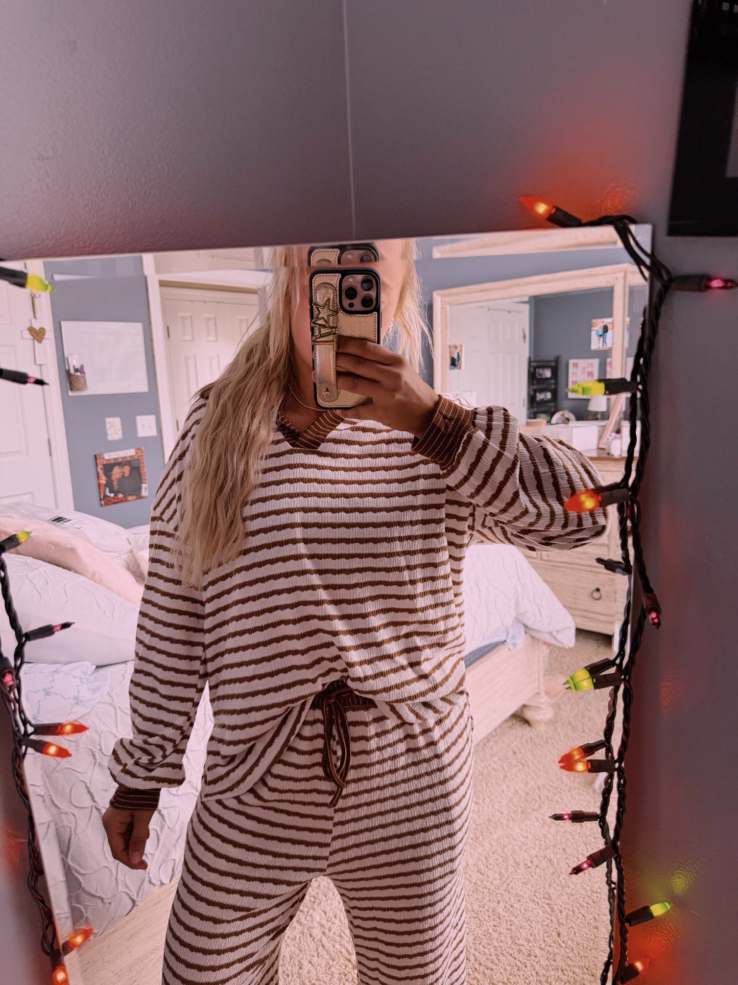 Brown Striped Set - Large