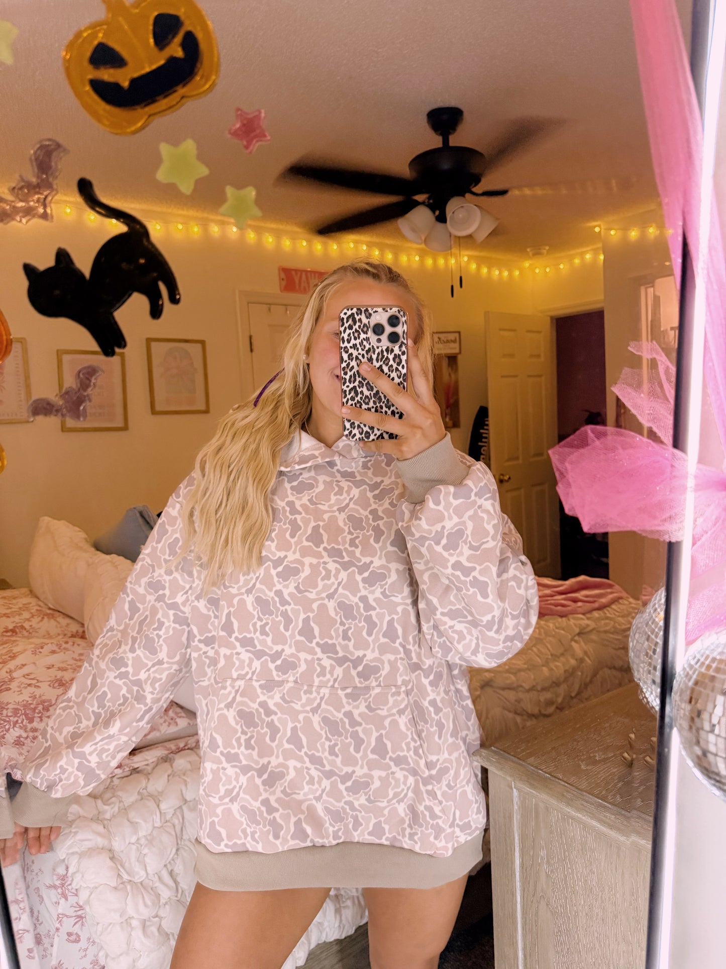 Lets Be Happy Duck Camo Hoodie