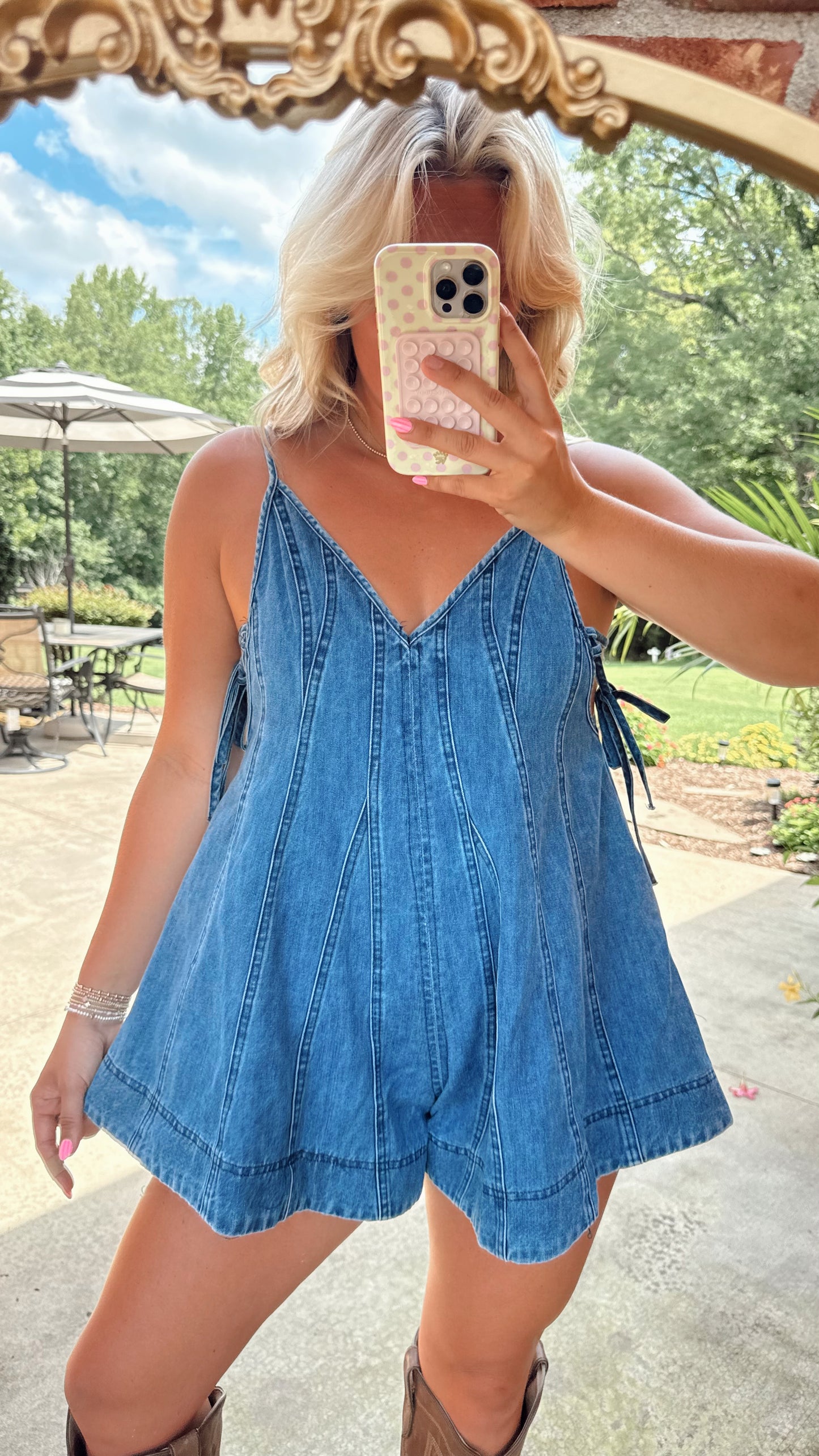 DENIM & KICKOFFS ROMPER