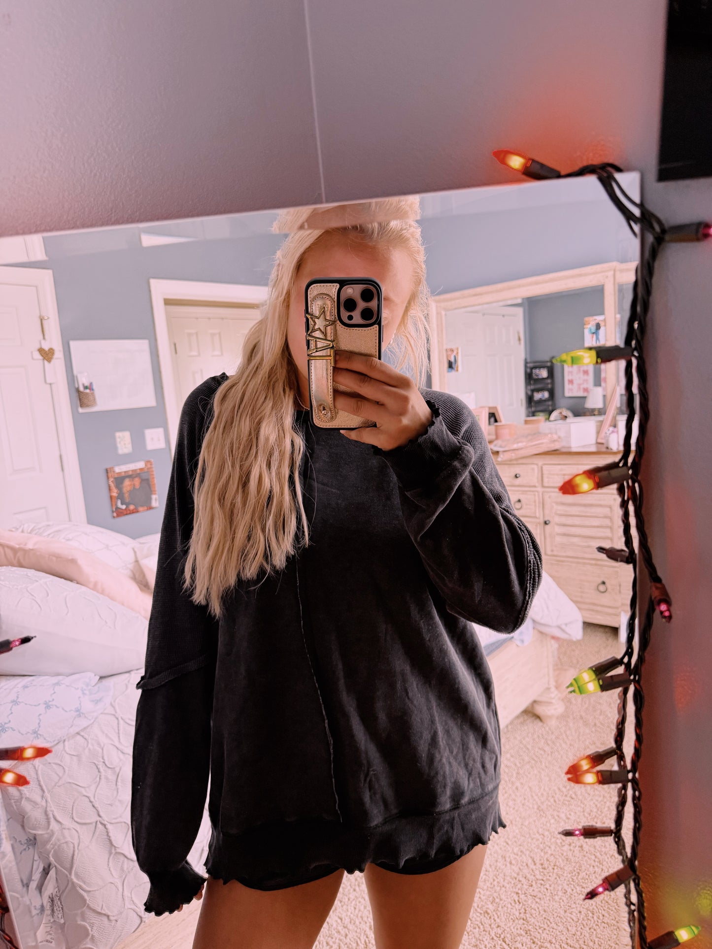 Black Corded Crew
