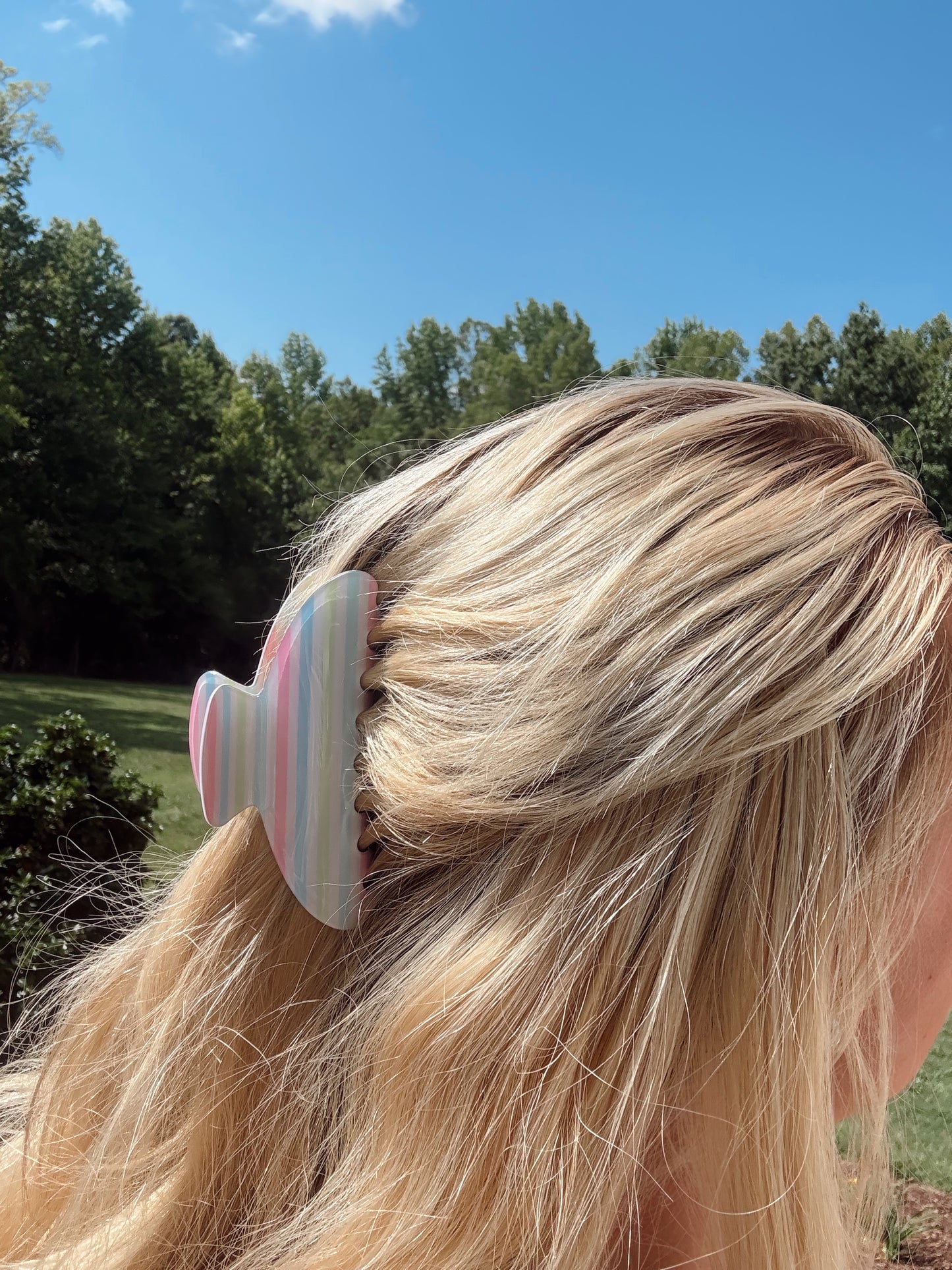 The Boardwalk Stripe Claw Clip
