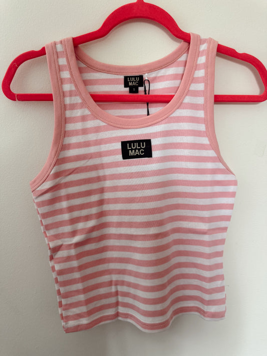 LULU MAC - Pink/White Stripe Tank