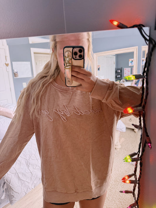 Saved By Grace Embroidered Crew