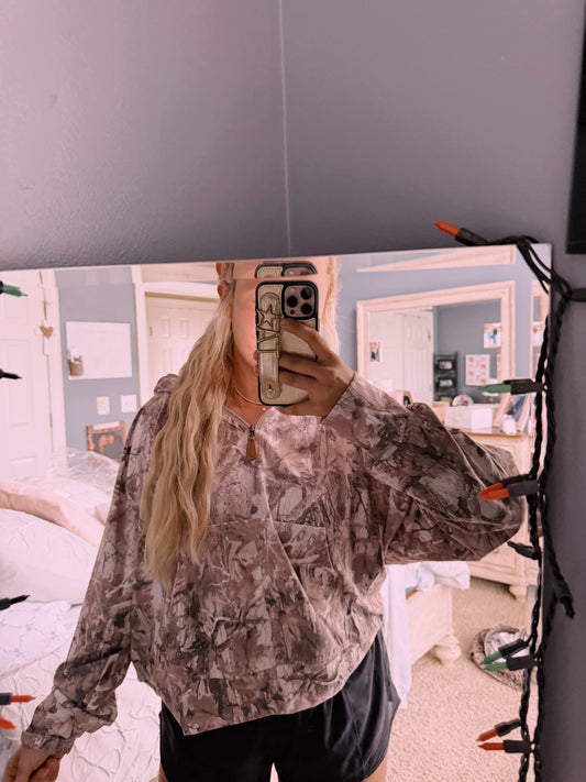 Dark Camo Quarter Zip - XL