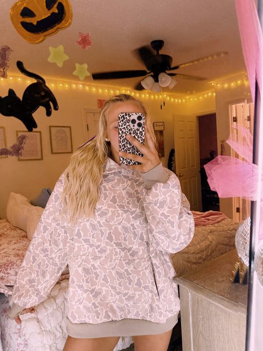 Let’s Be Happy Duck Camo Hoodie