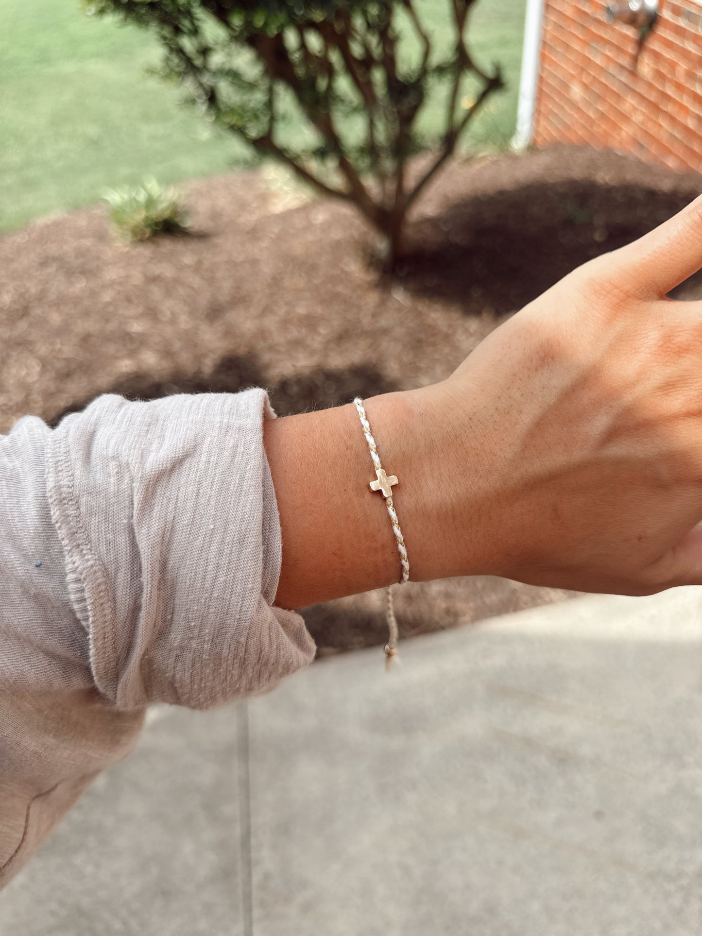 Faithful Cross Cord Bracelet