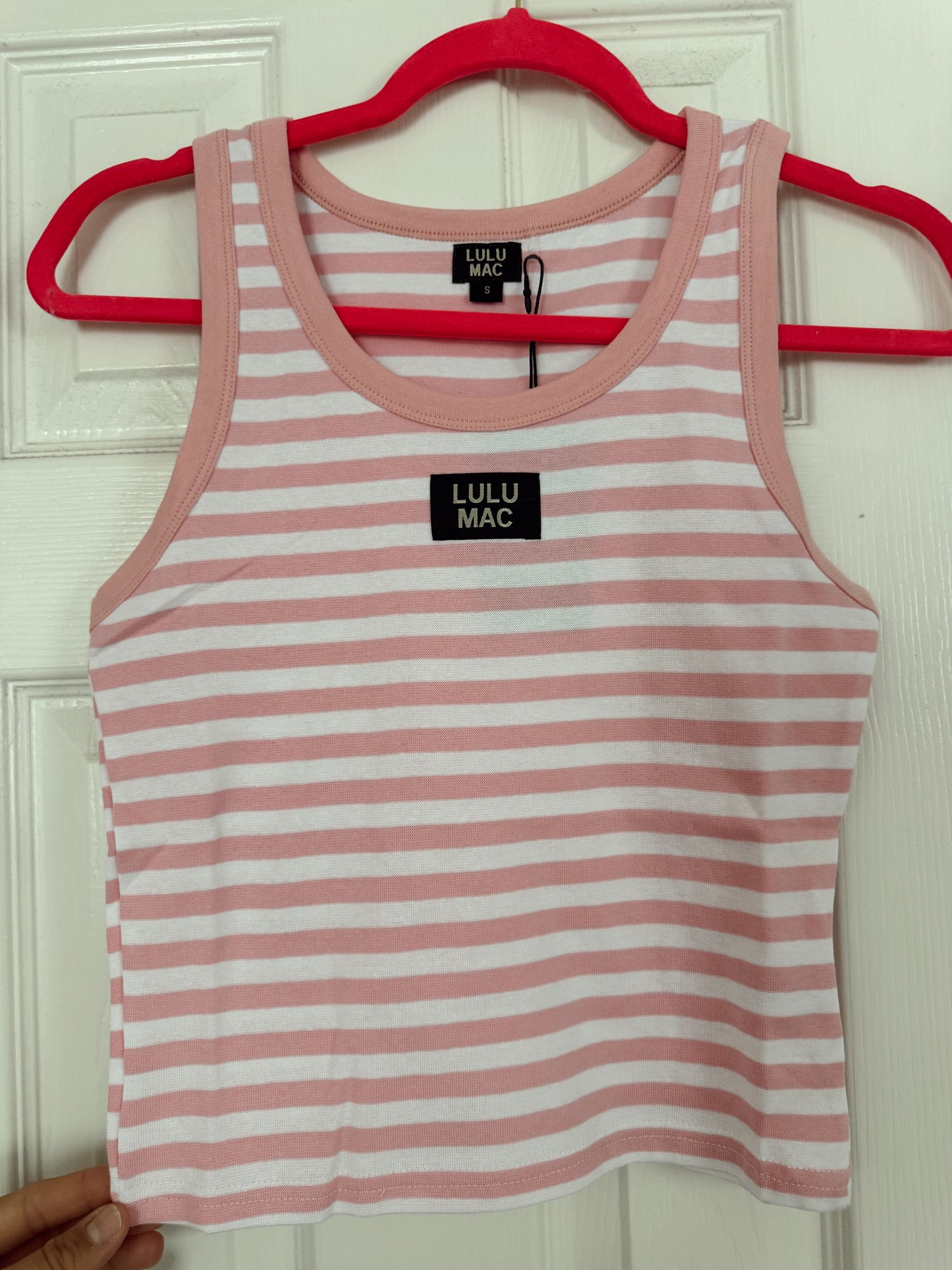 LULU MAC - Pink/White Stripe Tank