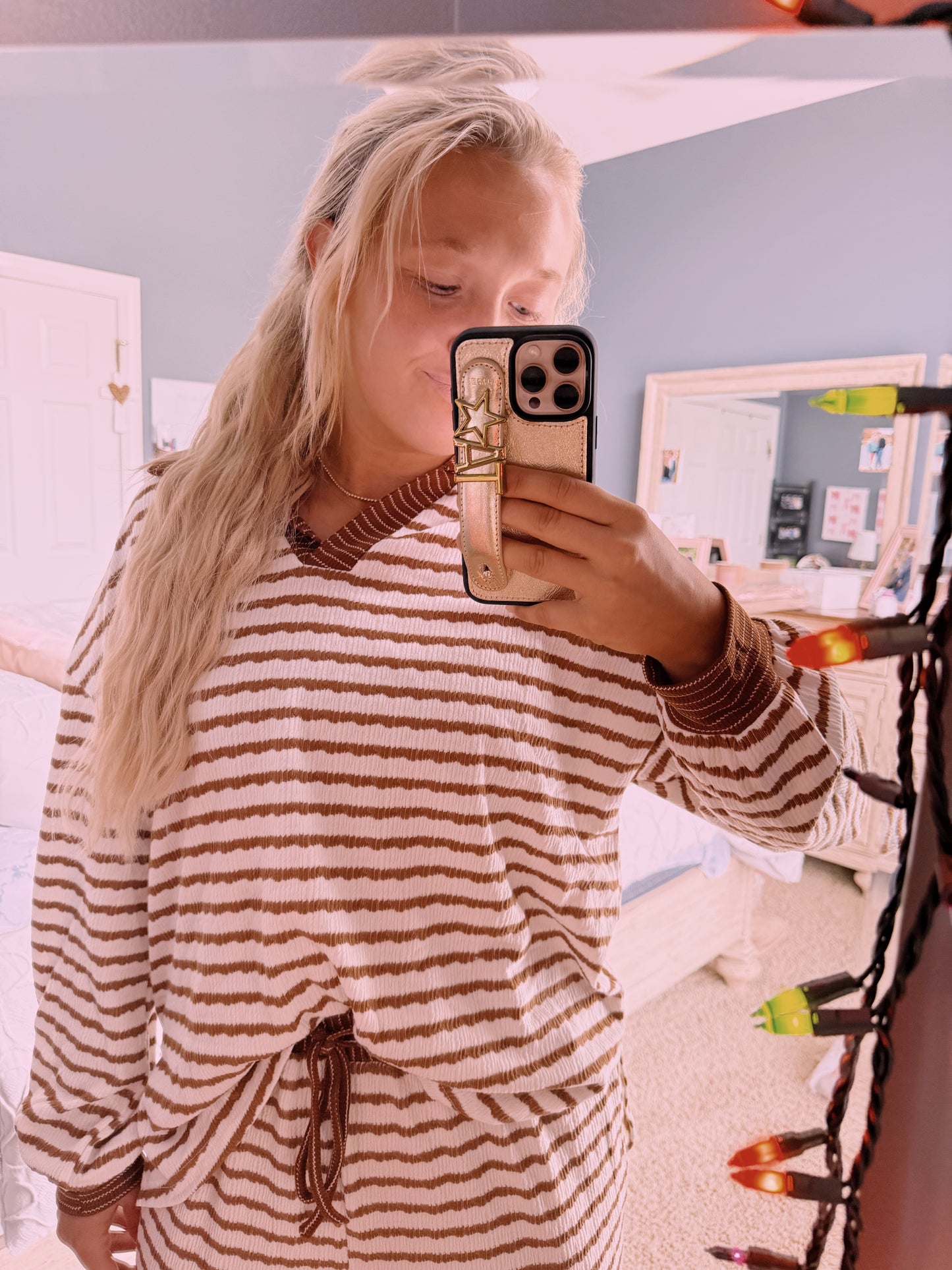 Brown Striped Set - Large