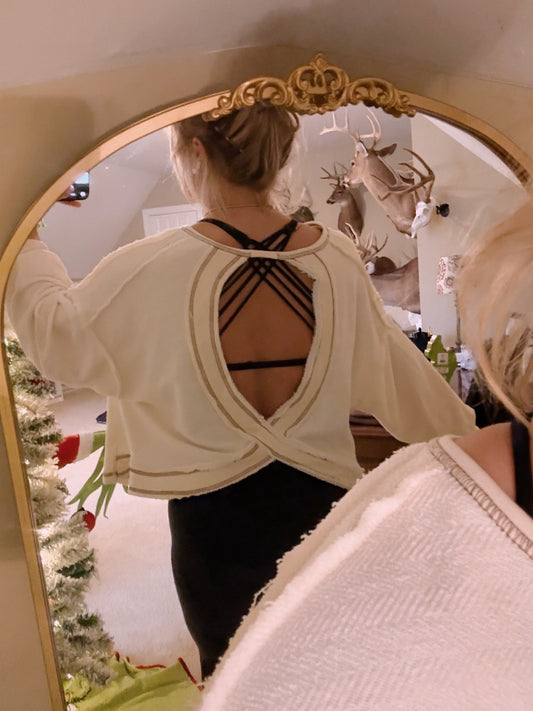 Open Back LS - Cream