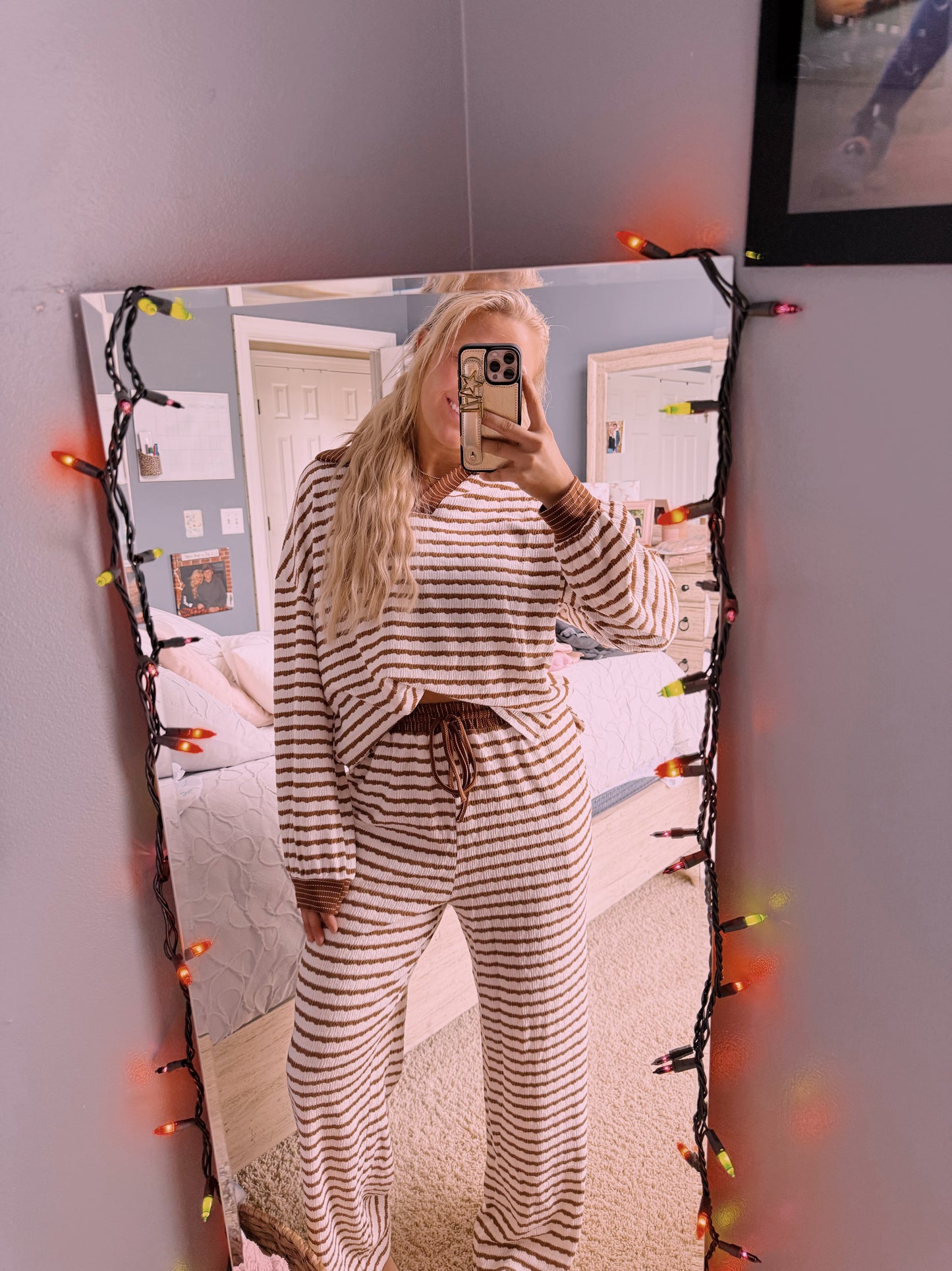 Brown Striped Set - Large