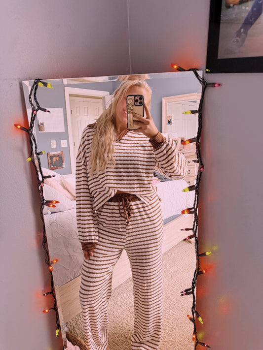 Brown Striped Set - Large