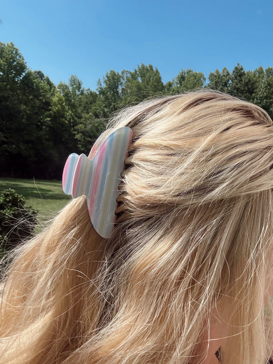 The Boardwalk Stripe Claw Clip