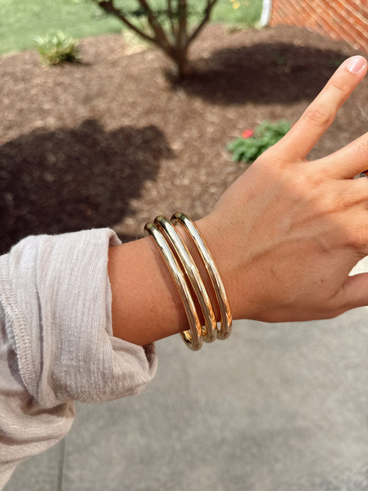 The Everyday Tube Bangles - Gold