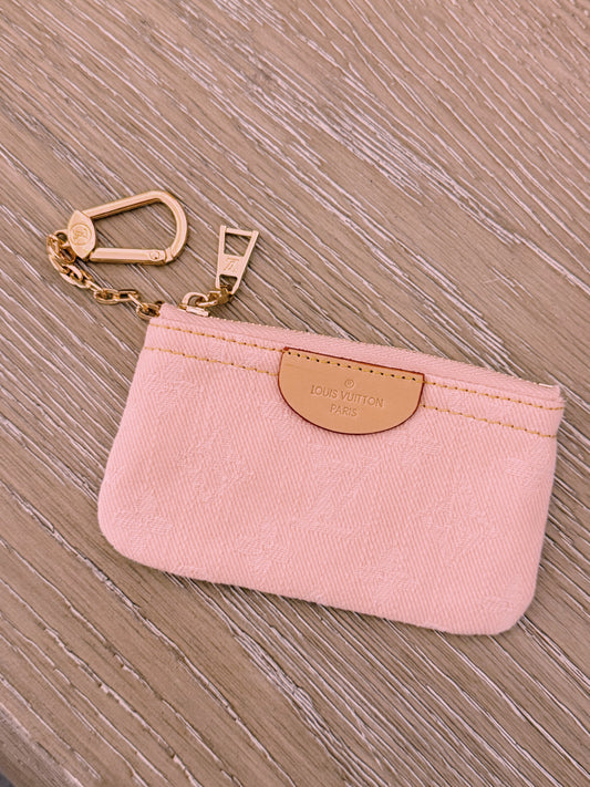 The Pink Lily Denim Coin Purse