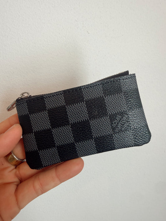 Black Checker Lexi Coin Purse