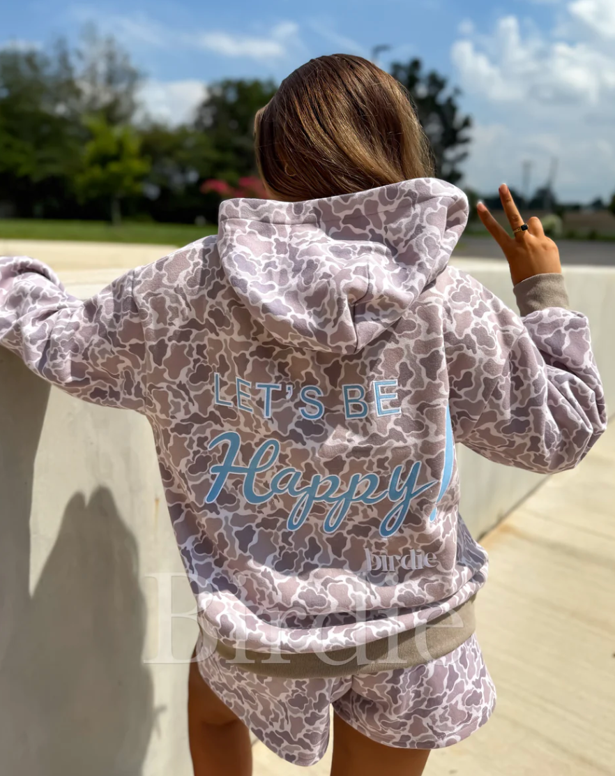 Lets Be Happy Duck Camo Hoodie