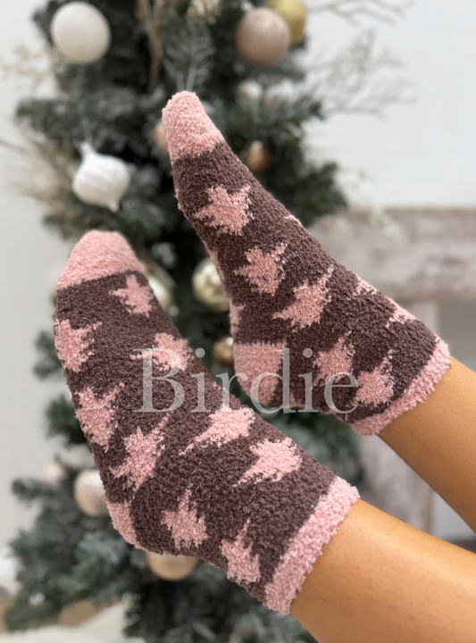 Christmas Fuzzy Socks - Sugarplum Cocoa