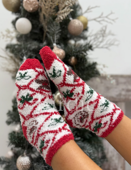 Christmas Fuzzy Socks - Festive Flirt