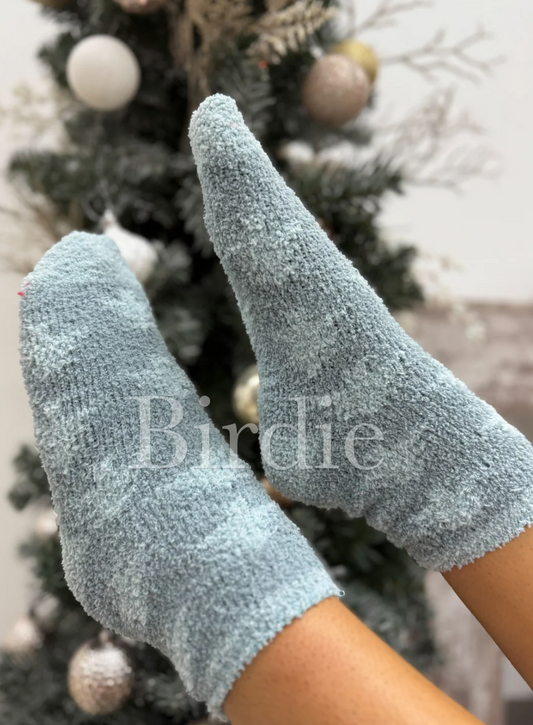 Christmas Fuzzy Socks - Twinkle Tree