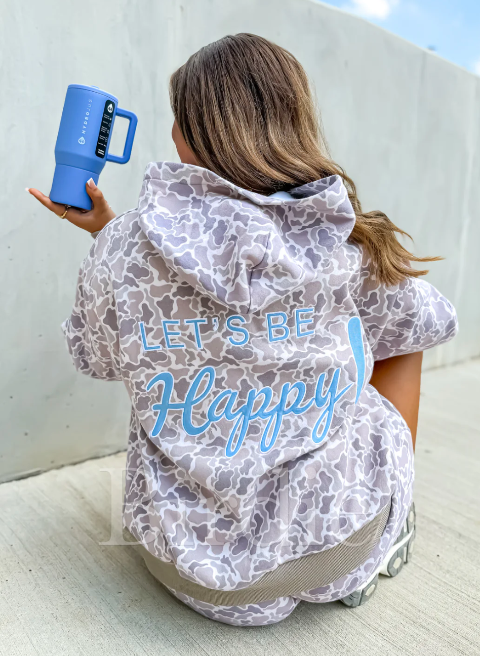 Let’s Be Happy Duck Camo Hoodie